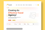 Wireframe Travel Landing Page Design, an UI Kit Template by CreativeShaper (Thumbnail 2 of 5)