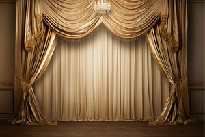 Lustrous Luxury curtain. Generate Ai, a Beauty & Fashion Photo by Ylivdesign