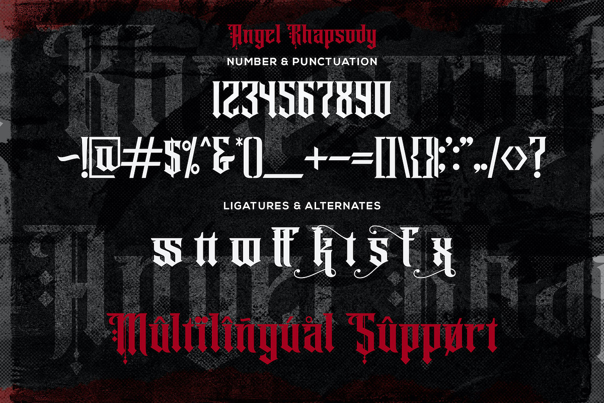 Angel Rhapsody - Blackletter Font, a Blackletter Font by StringLabs (Photo 9 of 10)