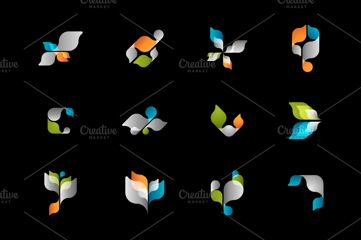 Abstract Logo Set 1, a Branding & Logo Template by kloroform