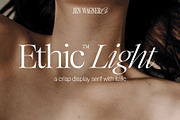 Ethic Light | A Crisp Display Serif, a Serif Font by Jen Wagner Co (Thumbnail 1 of 12)