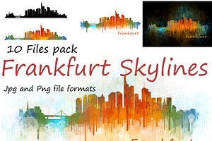 10x Files Pack Frankfurt Skylines