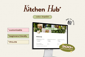 Kitchen hub - Notion template, an App Template by Iasan Design