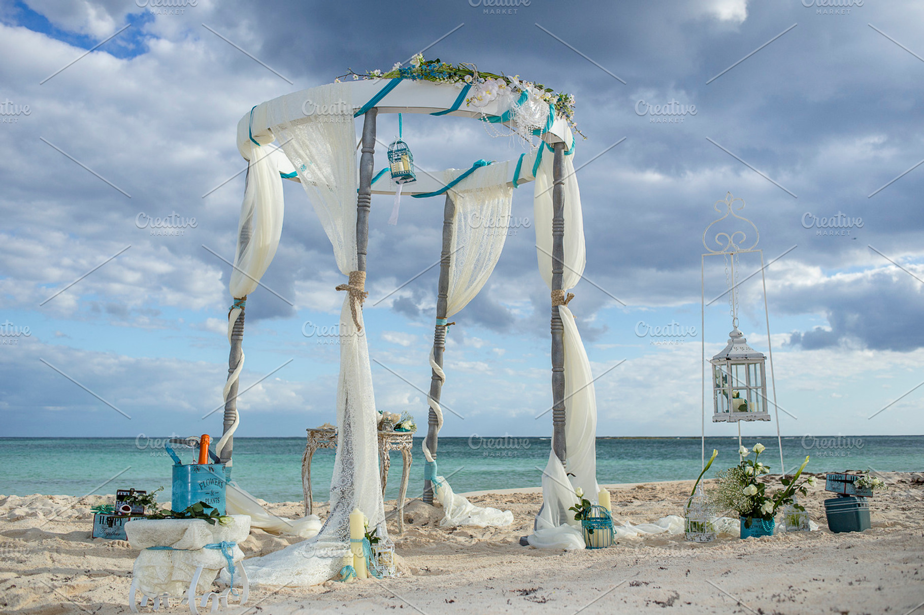 vintage wedding ceremony setup, an Abstract Photo by art.podolski
