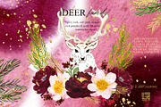 Autumn Watercolor Flowers. Deer, an Animal Illustration by LABFcreations (Thumbnail 12 of 12)