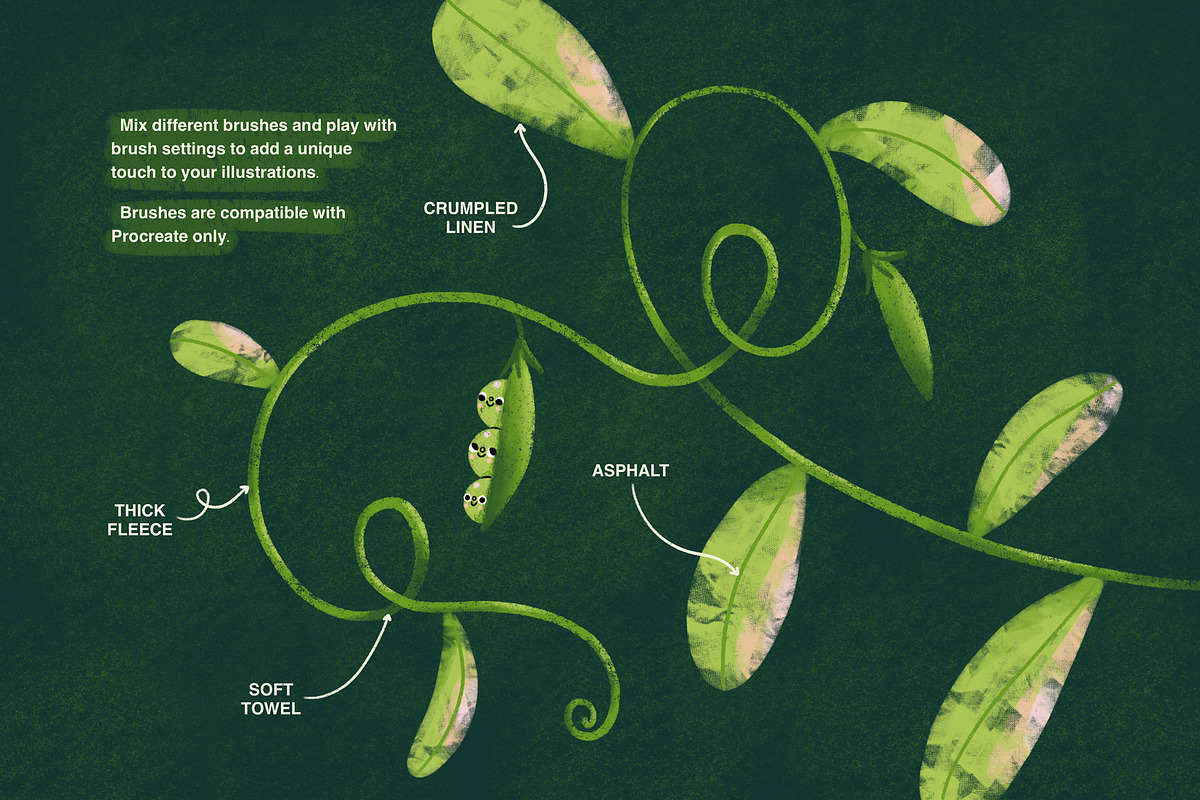 Fresh Brush Set for Procreate, a Brush Add-On by Stolenpencil (Photo 2 of 9)