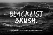BLACKLIST BRUSH – FONT & LAYERED PSD, a Font by Blacklist Studio (Thumbnail 1 of 9)
