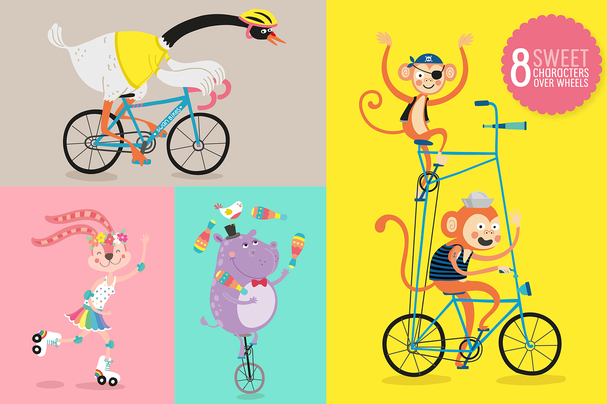 Let's go on wheels, an Animal Illustration by Isa De Gregorio (Photo 2 of 8)