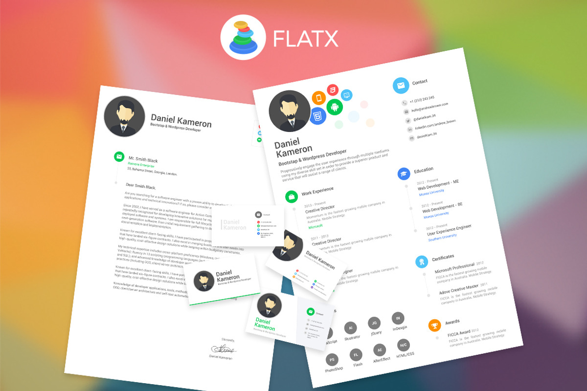 FlatX Resume, a Resume Template by UIMint (Photo 1 of 2)