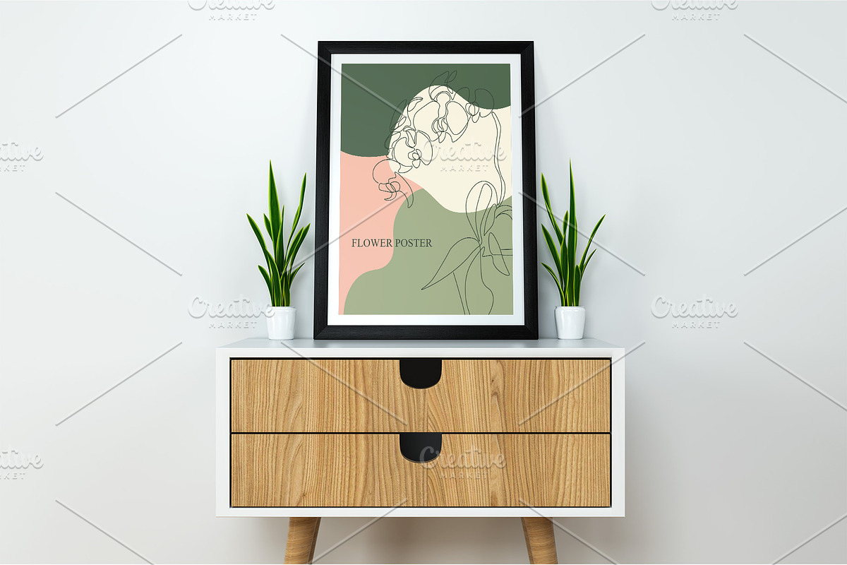 Hand drawn floral art line posters, a Poster Template by ExpressShop (Photo 1 of 2)