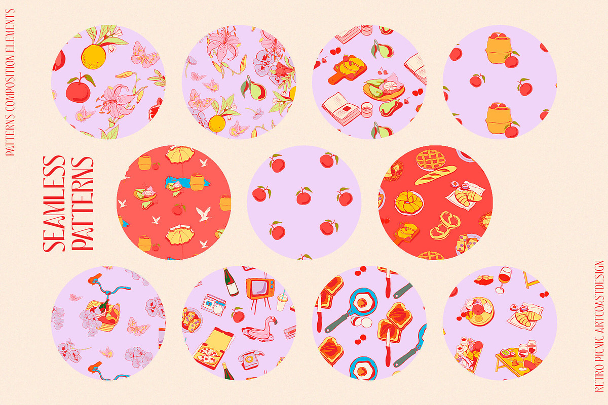 Retro Picnic & Affirmations Posters, a Food Illustration by nadispasibenko (Photo 14 of 14)