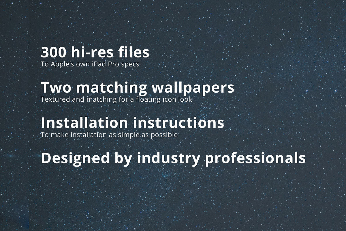 300 Stars & Night Sky iOS 14 Icons, an Icon by A Good Design Studio (Photo 5 of 5)