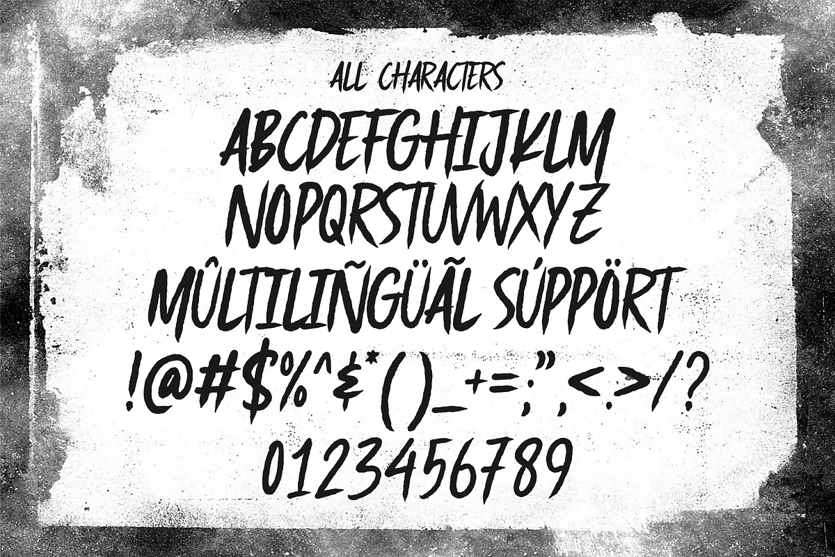 Blackmourn A Handbrush Horror Font, a Font by Allouse Studio (Photo 9 of 10)