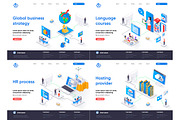 Isometric Landing Page Template, an Illustration by alexdndz (Thumbnail 22 of 29)