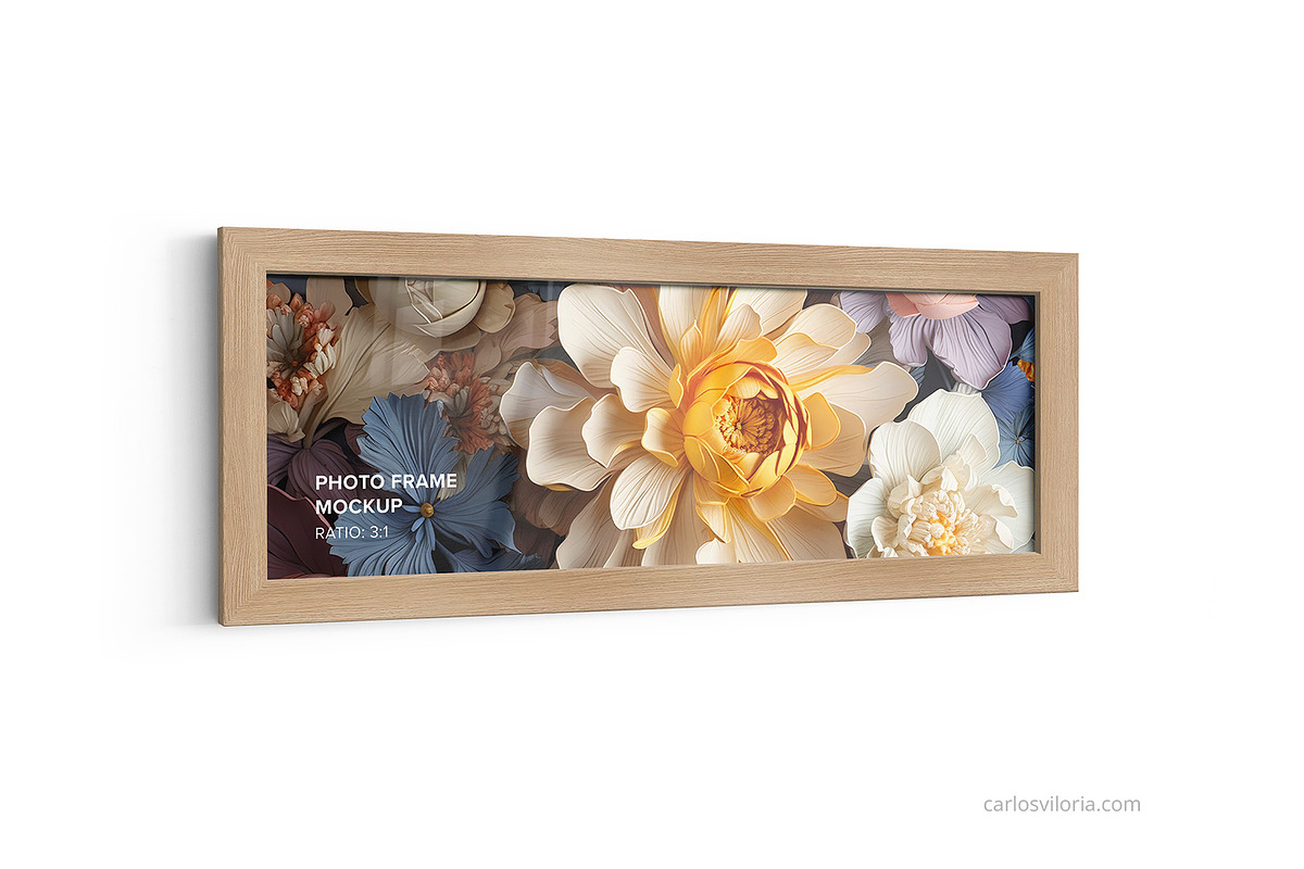 Small Photo Frame Mockup – Ratio 3x1, a Merchandise Mockup by Mockups by Carlos Viloria (Photo 2 of 7)