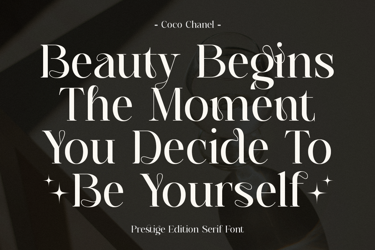 Prestige Edition - Elegant Typeface, a Serif Font by Shakira Studio (Photo 2 of 10)