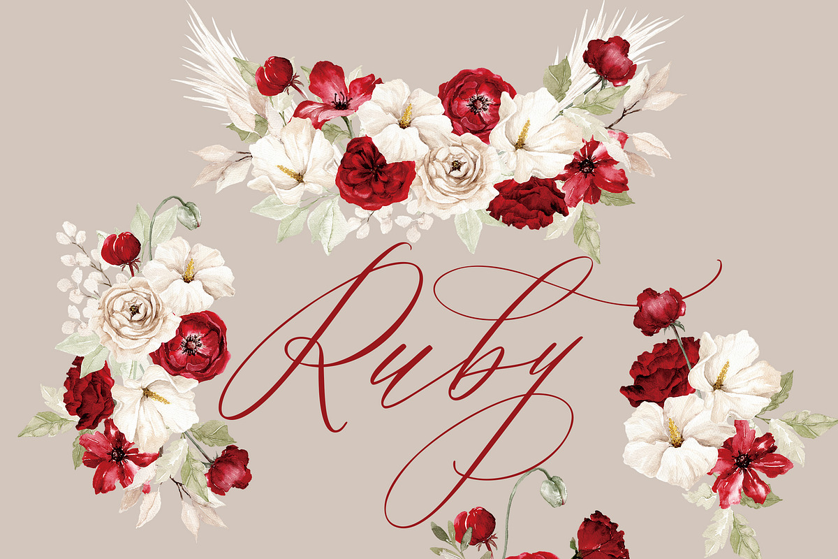 Watercolor Flowers - RUBY, an Illustration by Beigetime (Photo 5 of 13)