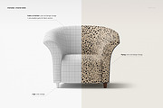 Tub Armchair Mockup Set, a Household Mockup by creatsy5 (Thumbnail 6 of 11)