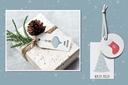 Christmas clipart, cards, phrases, a Seasonal Illustration by Valeria Soloveva (Thumbnail 8 of 8)