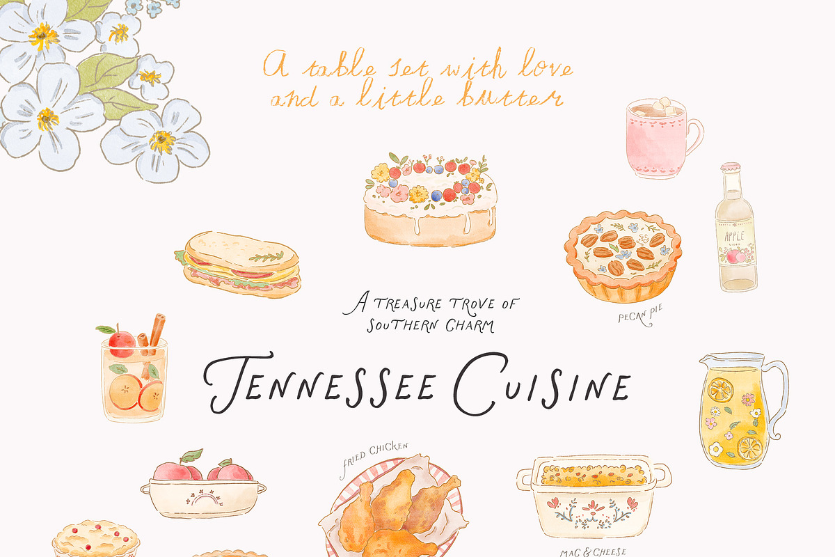 Tennessee Honey – Southern Clipart, a Decorative Illustration by Muse Artist (Photo 7 of 20)