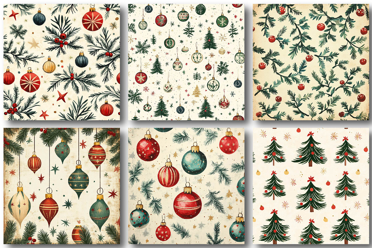 Deck the Halls Christmas Pattern, an Illustration by DreamPrint404 (Photo 2 of 4)