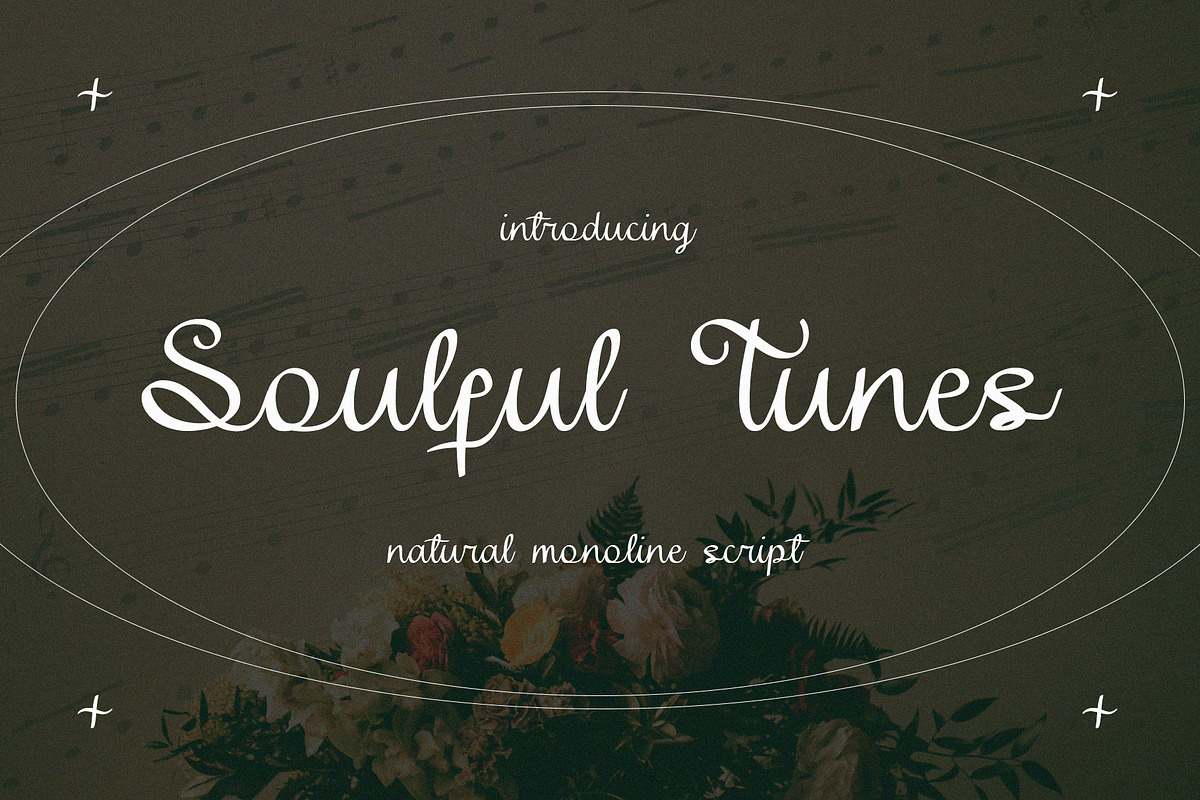 Soulful Tunes Monoline Script, a Script Font by CuteDreamyDesign (Photo 1 of 12)