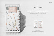 Crib Beddind Designers Kit Mockup, a Bottom Mockup by Creatsy (Thumbnail 2 of 29)