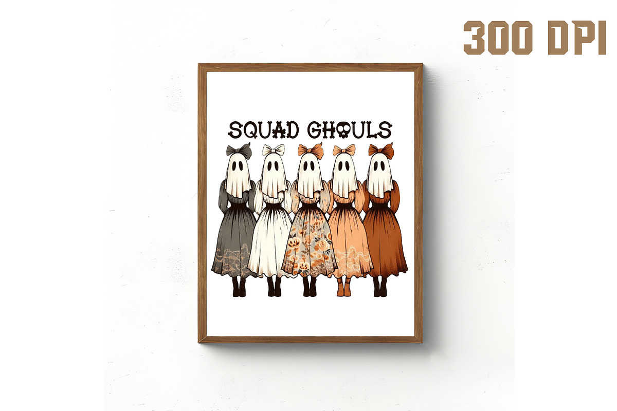 Vintage Halloween Squad Ghouls Png, an Illustration by Libby Wishes (Photo 4 of 6)