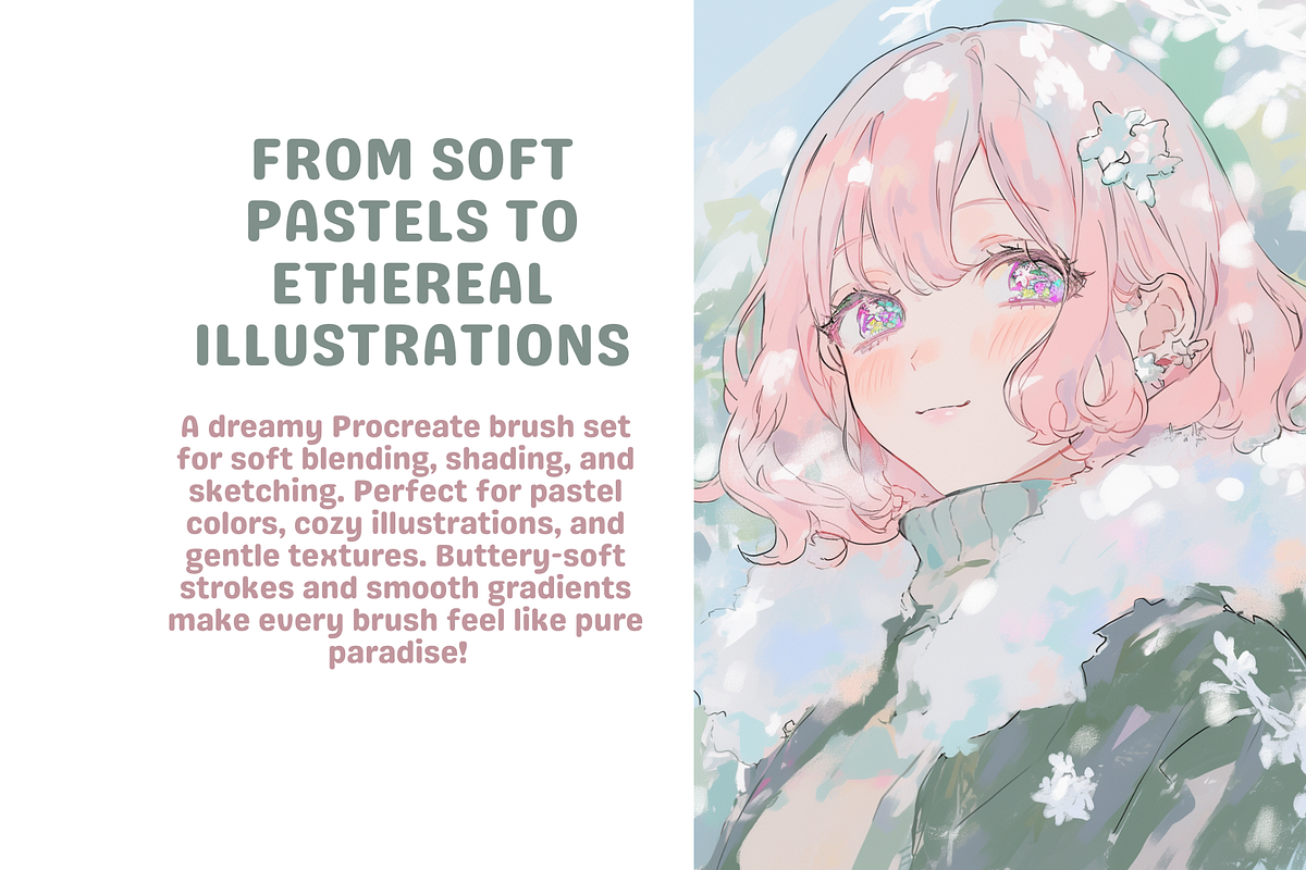 Procreate Soft Dreamy Brushes, a Brush Add-On by nikiartcorner (Photo 4 of 7)