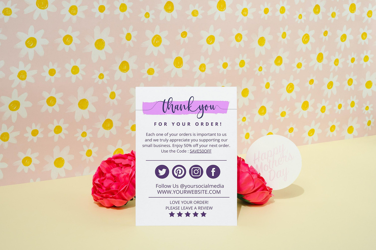 THANK YOU CARD FOR SMALL BUSINESS, a Flyer Template by Oskar Wantopi (Photo 4 of 8)