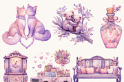 Watercolor Sweet Valentine Clipart, an Object Illustration by Design Scotch (Thumbnail 5 of 10)