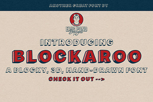 Blockaroo - A Blocky, 3D, Font