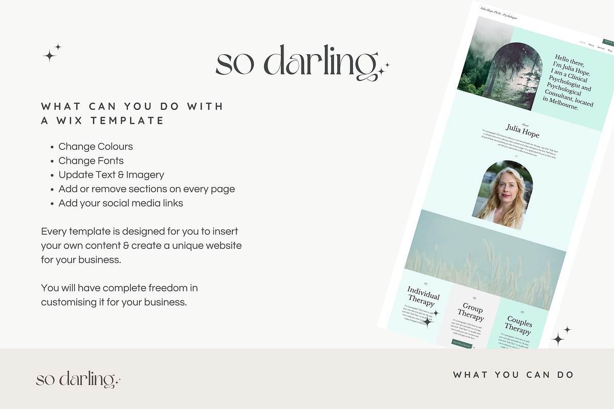 Julia Hope | Wix Therapist Website, a Wix Template by So Darling Studio (Photo 4 of 7)