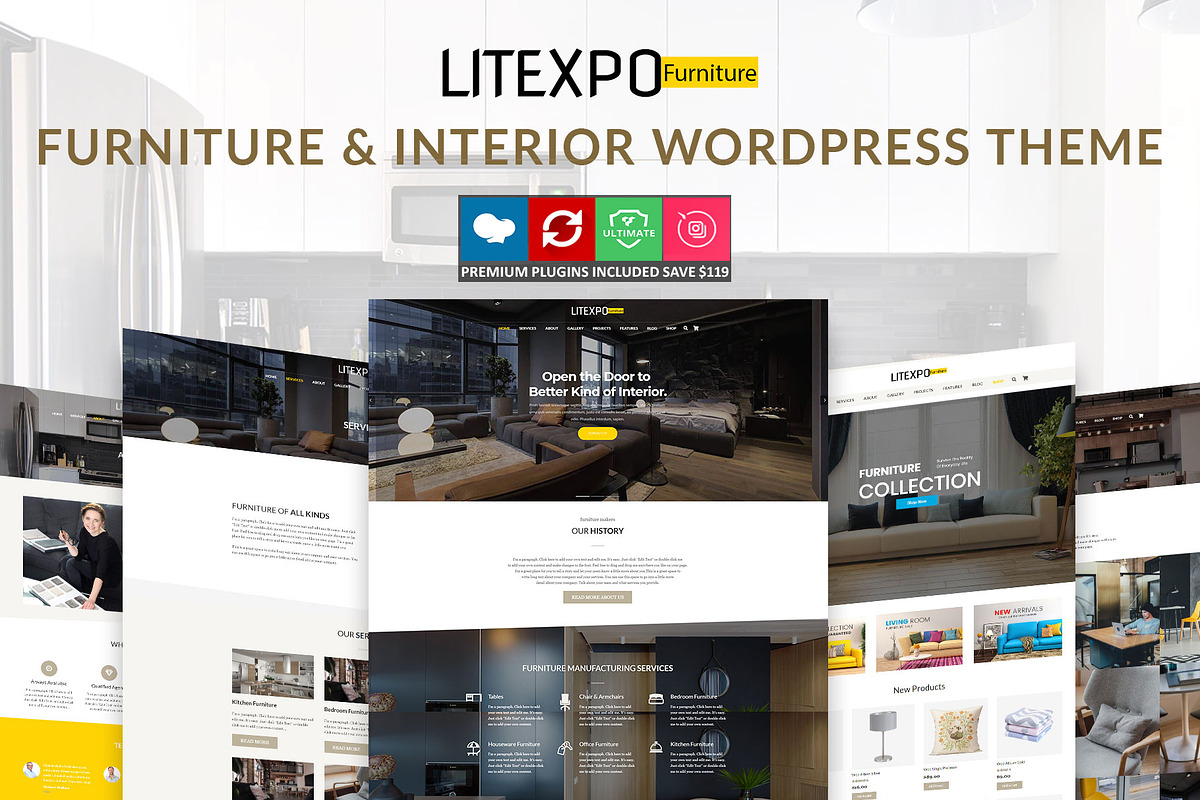Litexpo - Furniture & Business, a WordPress Template by Cherry Wordpress Theme (Photo 1 of 10)