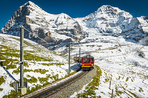Electric passenger cogwheel train, a Transportation Photo by Alpine Dreams