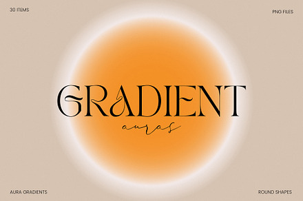 Round Aura Gradient Set Vol.1, a Texture Graphic by May Motif