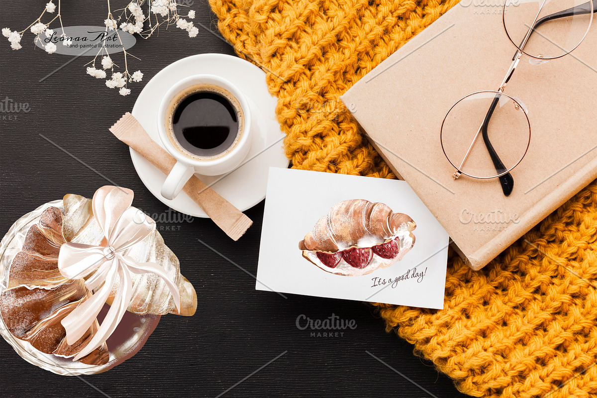 Croissants PNG Clipart, an Object Illustration by Leonaa art (Photo 7 of 10)