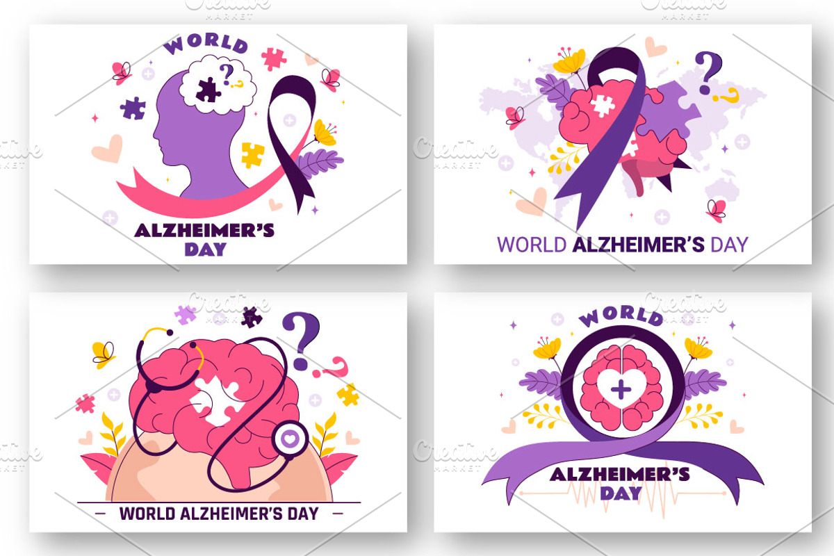 10 World Alzheimer Day Illustration, a Person Illustration by denayunebgt (Photo 3 of 4)