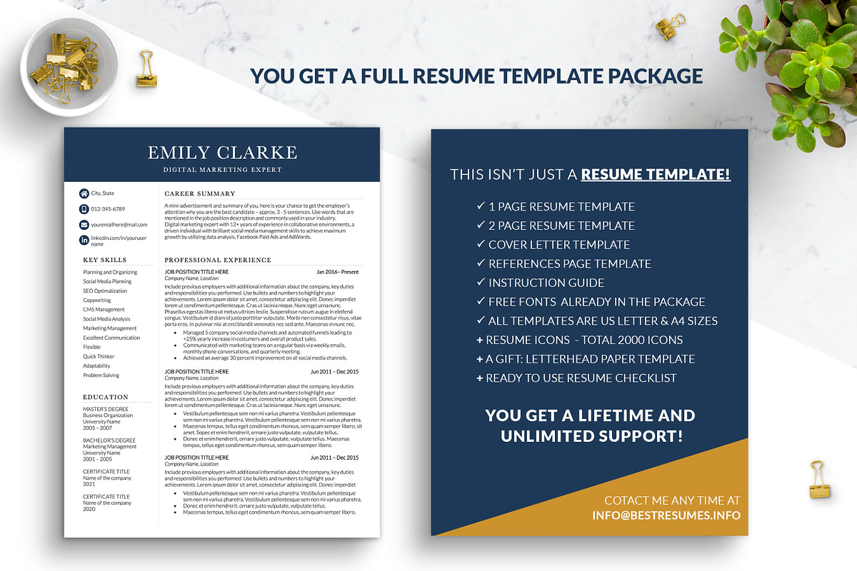 Modern Resume Template CV Word, a Resume Template by BestResumes.Co (Photo 4 of 7)
