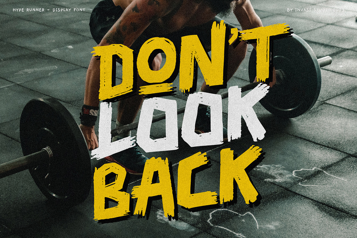 Hype Runner - Brushy Display Font, a Handwritten Font by Invasi Studio (Photo 2 of 10)