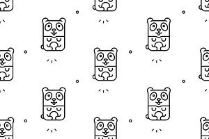 Seamless Pattern With Pandas