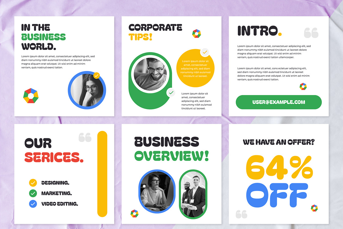 Social Media Post Layout, a Social Media Template by MightyDesign (Photo 2 of 6)