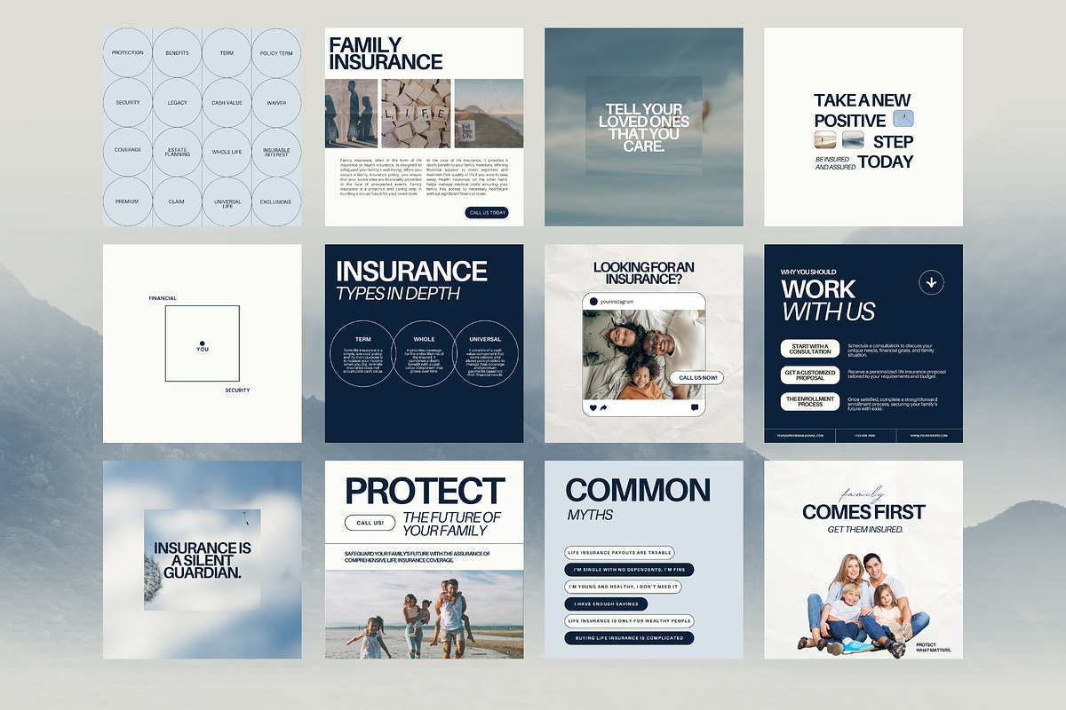 Insurance Agent Instagram Templates, a Social Media Template by Terraa Studio Design (Photo 9 of 9)