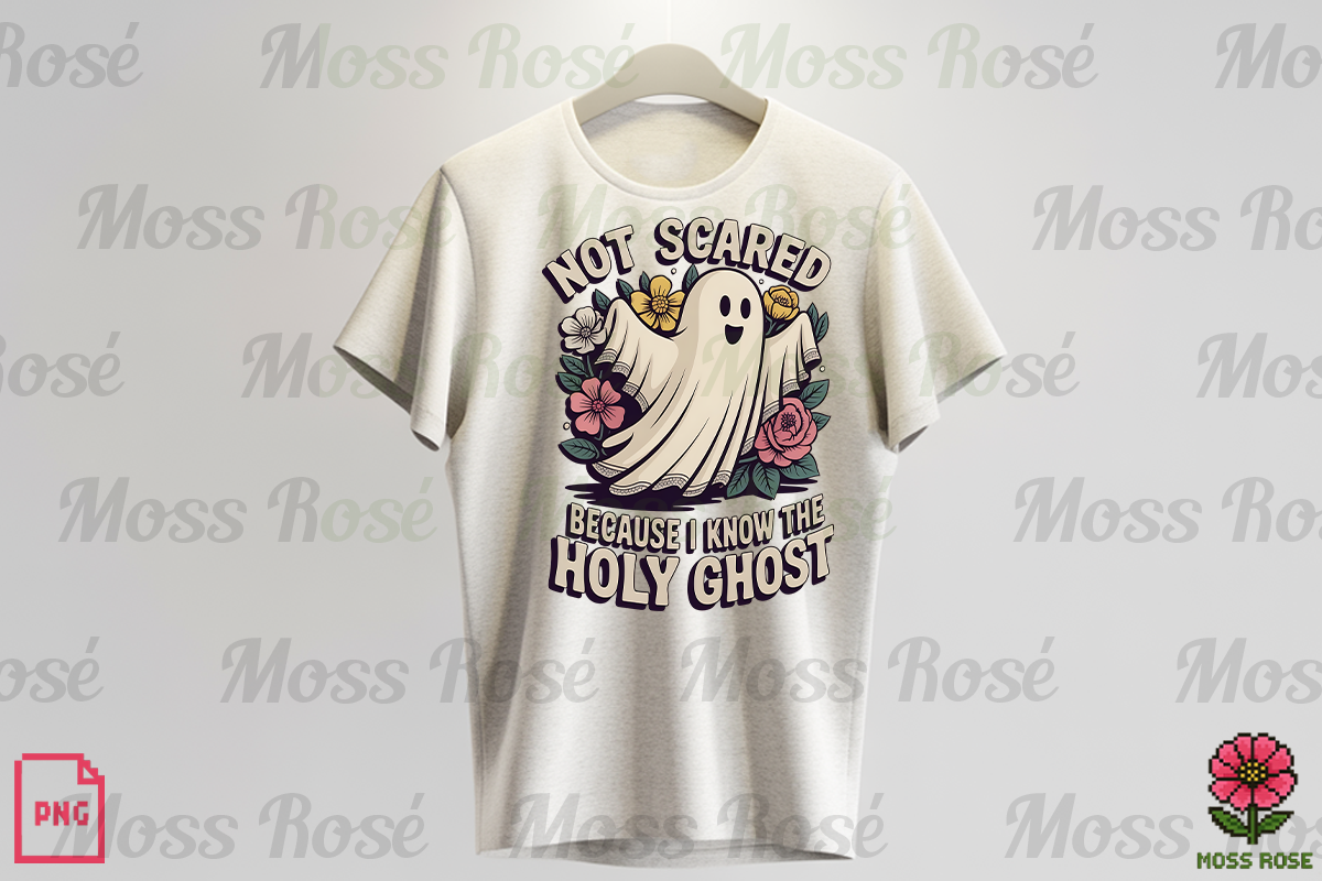 Not Scared Holy Ghost PNG Design, a Graphic by Moss Rose (Photo 2 of 3)
