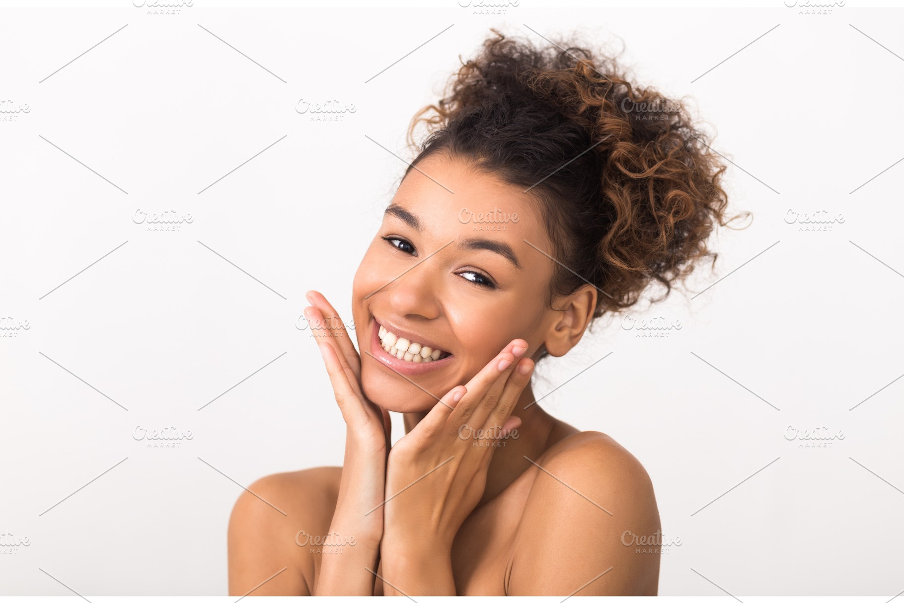 African-american woman without make, a Person Photo by Prostock-Studio