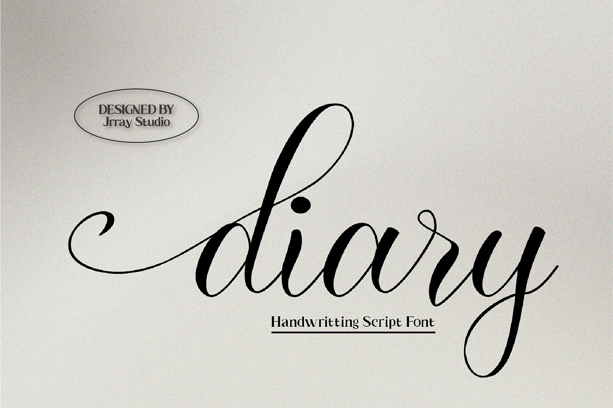 Diary Handwritten Script Font, a Script Font by Jrray Studio (Photo 1 of 8)