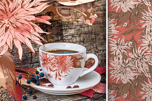 Vintage Dahlias Set