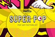 Super Pop - pop art pattern kit, a Pattern Graphic by Super Hello (Thumbnail 1 of 5)