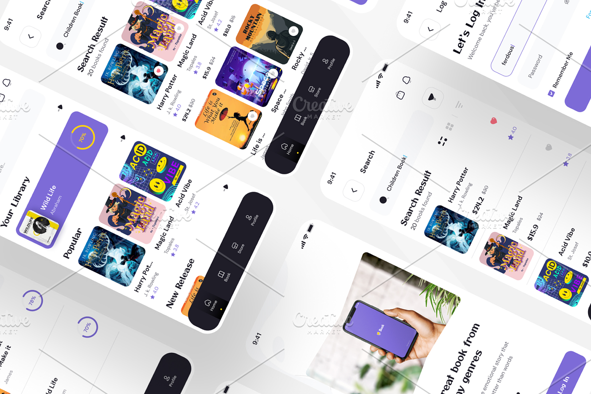 Boktok - Book Store App, an App Template by Pixency (Photo 2 of 3)