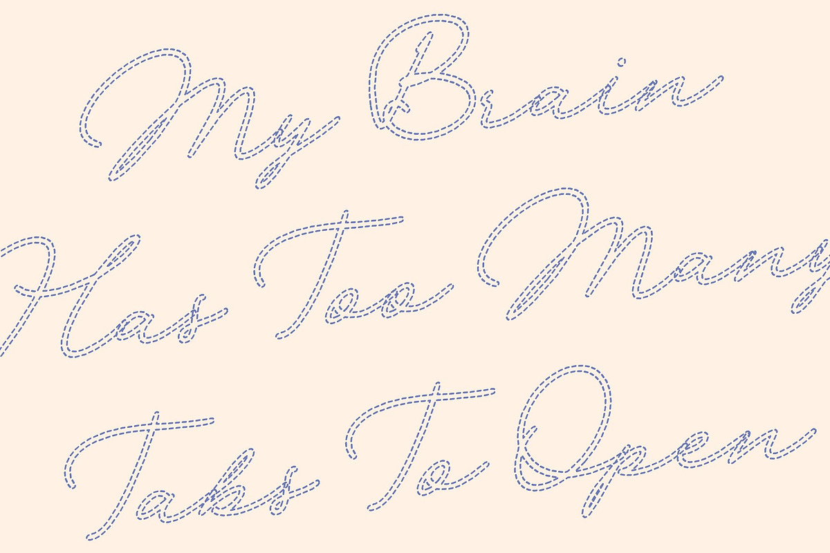 CS Lydia Dashed, a Script Font by Craft Supply Co. (Photo 5 of 8)